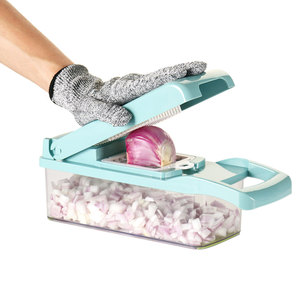 Ubehor-tolva de cocina para uso en el hogar, accesorio de cocina de 14 In 1 Lebensmittel urfel urwiebel egeggie licliclicer use emuse UTT - Product Image 2