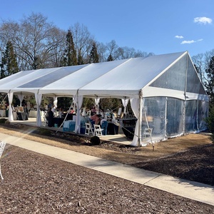 Grande Tente de Réception Blanche à Structure Géométrique pour Location Événementielle, Fêtes et Cérémonies de Mariage - Product Image 2
