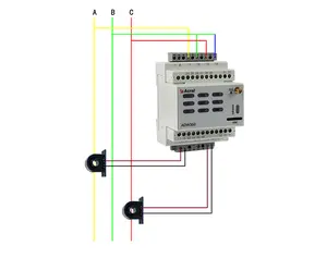 Acrel AC 3 Phase Data Monitoring Energy Meter ADW350WA With External Open Type Current Transformer For Distribution Box