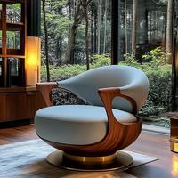 Nouveau Style chinois chaise ailée en cuir rotatif réglage de levage personnalisable Villa balcon lumière luxe Simple haut de gamme