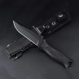 Fixed Blade Knife ABS Handle 12C27 Blade Outdoor Survival Hunting Knife EDC Tool Tactical Pocket Knife Survival