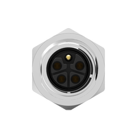 Conector Hembra Automotriz de Latón y Nylon de 3 Pines, Redondo, 7/8'', IP67, Impermeable, Cable Moldeado, 220A 250V, Superventas