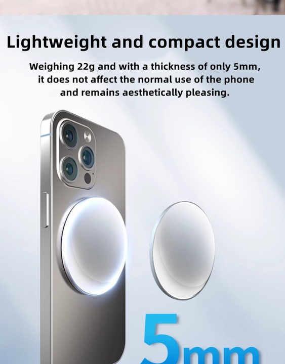 Magnetic Selfie Mirror for Back Camera Slim Phone Convex Mirror for Magsafe For iPhone 15 14 13 12 Pro Max Plus for Selfies