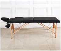 Table de massage portable à 2 sections, légère, en bois de haute qualité, pour usage professionnel en spa, salon, salle de sport et salle de bain