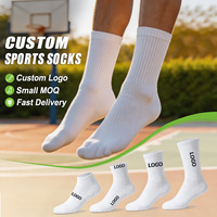 Fabricant OEM, vente en gros, chaussettes en coton personnalisées avec logo jacquard, marque privée