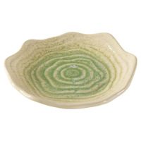 Assiette à dessert et à collation en céramique irrégulière Jiutian, style japonais créatif, compatible micro-ondes, couleur dégradée, petit plat de grande valeur