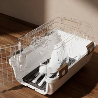 Vente en gros de cages pour chiens de qualité caisse de voyage pliable avec lucarne approuvée par les compagnies aériennes