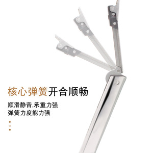 Charnière de meuble en acier inoxydable à montage en surface, tige de support silencieuse moderne pour cuisine - Product Image 1