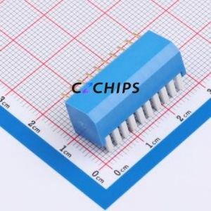 DSDP-10-B DIP Switch Through hole Component (THT) Switch Piano Key 10 2.54mm Blue - Product Image 2