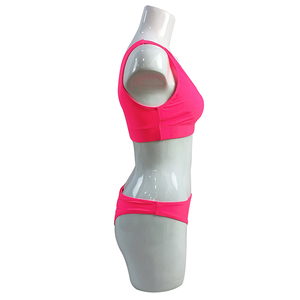 Mix &amp; Match de neón de color rosa bikinis Scoop Neck Top <span class=keywords><strong>y</strong></span> se reunieron <span class=keywords><strong>Tanga</strong></span> <span class=keywords><strong>Bikini</strong></span> Tankini damas traje de baño conjuntos - Product Image 3