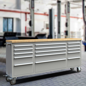 Kinbox Carretilla Giratoria para Herramientas de 72 Pulgadas con 15 Cajones y Ruedas Grandes/Cajas de Almacenamiento para Garaje de Herramientas/Gabinete de Acero - Product Image 3