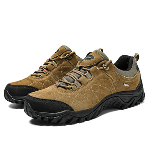 Zapatos de Senderismo de Cuero Transpirable Color Caqui para Hombre, Suela de Goma Antideslizante y Resistente al Desgaste, Zapatillas Deportivas Casuales para Trekking al Aire Libre - Product Image 5