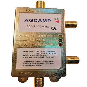 灰色/金色自动增益控制 (AGC) 数字卫星天线放大器