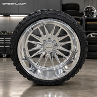Velg Truk GL Custom Super Single Deep Concave Forged 22X12 22X14 24X14 26X16, Pelek Alloy Poles untuk Kendaraan Berat Pro