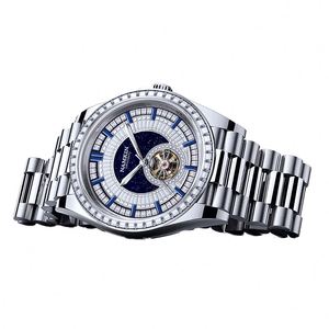 Montres mécaniques automatiques de luxe personnalisées pour hommes, avec diamants creux, 2025 - Product Image 6