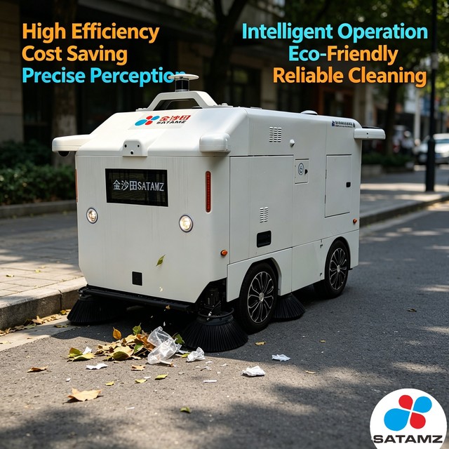 Autonomous Road Sweeper Truck Leaves Bottles Paper Scraps Factory Direct Price