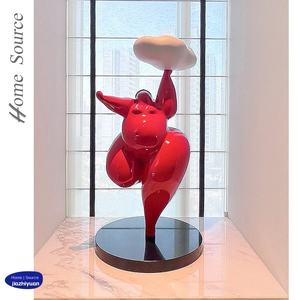 Escultura Decorativa de Cristal y Acero con Figura Creativa de Home Source, Decoración de <span class=keywords><strong>Piso</strong></span> para Entrada, Hotel, Empresa, KTV, Arte Decorativo de Lujo Ligero - Product Image 3