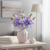 1 pièce de fleurs artificielles en soie, 16,14 pouces, effet toucher réel, fausse fleur de gypsophile rose, pour la décoration de la maison et de mariage