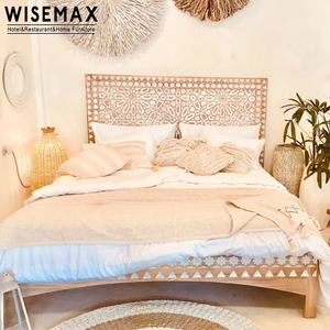 WISEMAX FURNITURE French <strong>Style</strong> <strong>Antique</strong> Wooden Crave <strong>Bed</strong> Design Hotel Homestay Bedroom Furniture Modern King Size <strong>Bed</strong> - Product Image 3