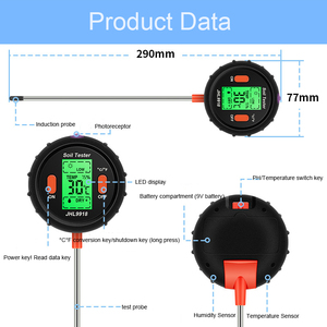 5 in 1 Moisture Sunlight Temperature <strong>PH</strong> for Test Meter for Garden Plants and Lawns Customizable OEM <strong>Soil</strong> <strong>PH</strong> <strong>Tester</strong> - Product Image 5