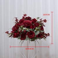 Arche florale artificielle d'automne pour mariage, toile de fond, arche en forme de corne, décoration florale pour réception, cérémonie, événement, fête