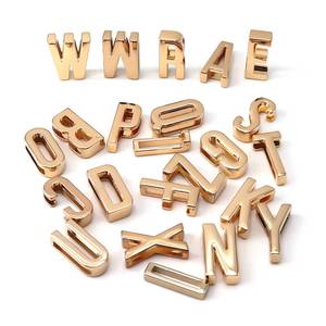 DIY Custom <b>Slider</b> Designer Jewelry Making Starter Wristband <b>Bracelet</b> Electroplated Alloy Sliding Letter Pendant Unisex for - Product Image 2