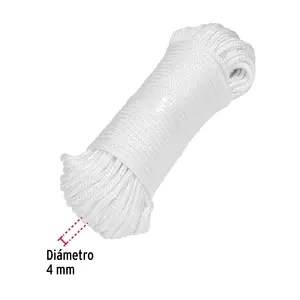 Cordel de Poliéster Blanco Diamante Fiero de 4 mm x 30 m, Caja de 9 Unidades, Lazos Resistentes de Primera Calidad para Decoración y Uso Casual - Product Image 4