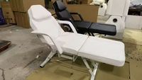 Lit de massage multifonctionnel, fauteuil facial, pliable, réglable, lit de spa, salon de beauté, lit de tatouage, lit/chaise de beauté pour les cils avec tabouret