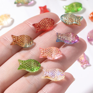 Lampwork Glass Fish <b>Beads</b> Mixed Colors For Bracelet Making AC4776 - Product Image 3