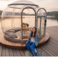 Igloo de jardin transparent Full House, maison de glamping, dôme transparent résistant au vent, tente de glamping pour resort en plein air