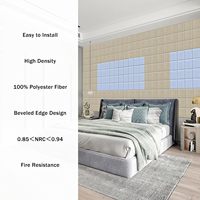 Lot de 12 panneaux muraux acoustiques modernes auto-adhésifs en fibre de polyester ignifuge, à lattes, 30x30x1 cm, NRC 0.8, pour appartements et hôtels