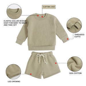 1 Pcs Custom Logo Winter Multicolor <strong>Infant</strong> Suit Fashion Kids Sweatsuit Fleece Baby <strong>Set</strong> Clothes - Product Image 2