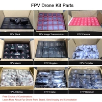 Kit de pièces pour drone FPV Junben, ensemble DIY avec cadre de caméra, moteur, VTX, matériau ABS pour la construction de quadricoptères de course RC