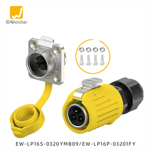 EW-LP16 Kết nối công nghiệp màu vàng nữ ổ cắm mặt bích nhanh 2/<span class=keywords><strong>3</strong></span>/4/5/7/<span class=keywords><strong>8</strong></span>/9 Pin vít dây điện hàng không cắm - Product Image 2