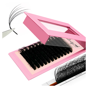 MedyLash Extensions Fournitures Fournisseur de gros Soie Extension De <span class=keywords><strong>Cils</strong></span> Velvet Lash Trays Cachemire Matte Black Lash Extensions - Product Image 3
