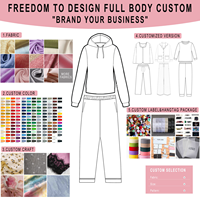 Ensemble de survêtement côtelé personnalisé avec broderie, pantalon évasé et sweat à capuche zippé pour femme