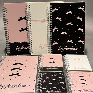 A5 Pink Bow Loose-<b>Leaf</b> Book High Beauty Value Girl Heart Horizontal Line <b>Paper</b> Cover Organizer/Planner Notebook 60 Sheets - Product Image 2
