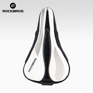 אוכף אופניים נוח של ROCKBROS, ארגונומי, סופג זעזועים, עמיד למים, כרית מושב אופניים מורחבת, כיסוי לאוכף אופני הרים - Product Image 1