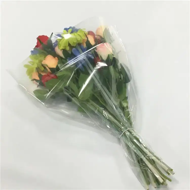 Hot Selling Single Rose Flower Opp Cellophan Kunststoff verpackungs folie Packt asche Bouquet Geschenk Blumen verpackungs hülle