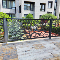 Garde-corps d'escalier moderne personnalisé en acier inoxydable découpé au laser, résistant à la rouille, facile à installer, en tôle perforée CNC pour jardin