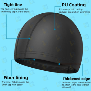 Tùy chỉnh thiết kế bơi mũ chất liệu in OEM Logo Silicone logo Silicone cao su - Product Image 4