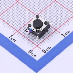 GT-TS089B-H043-L1 Tactile Switch SMD-4P,6x6mm Switch Single Pole Single Throw Round Button Vertical Mount 6mm - Product Image 1