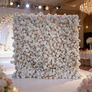 Panneau mural de fleurs artificielles 5D ultra-réaliste 8x9 pieds pour la décoration de jardin et d'événements festifs - Product Image 1