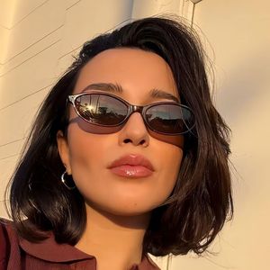 <span class=keywords><strong>Vogue</strong></span> Ultra Léger Rétro Style INS Coloré Solaire Ovale Disco Photographie Mode Lunettes <span class=keywords><strong>de</strong></span> <span class=keywords><strong>Soleil</strong></span> - Product Image 3