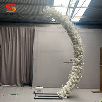 Chemin de table floral artificiel lisse pour mariage, roses blanches et gypsophile, pour décoration de lustre, de stand, d'allée et de chemin de cérémonie