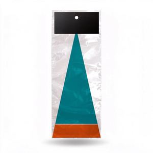 Bandera Rectangular Personalizada en Color Verde Azulado y Naranja - Pancarta de Poliéster de 12x18 Pulgadas para Decoración de Fiestas y Eventos - Product Image 1
