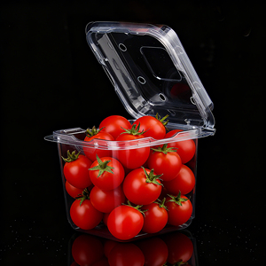 Tùy chỉnh thực hiện có thể tái chế rõ ràng Rau nhựa vỏ sò hộp bao bì Pet salad <span class=keywords><strong>container</strong></span> với nắp nhựa trái cây <span class=keywords><strong>container</strong></span> - Product Image 1