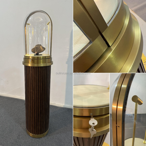 Vitrina de Joyería de Acero Inoxidable, Torre con Cerradura, Vidrio Transparente, Iluminación LED, Exhibidores de Vitrinas - Product Image 2