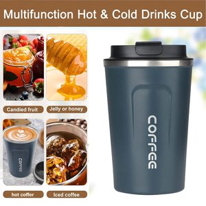 Gobelet isolé sous vide en acier inoxydable de 12 oz tasse de voyage à <span class=keywords><strong>café</strong></span> anti-éclaboussures avec couvercle tasse thermos pour garder chaud/<span class=keywords><strong>café</strong></span> glacé - Product Image 3