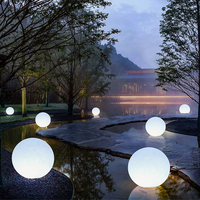 Glolite PE Plastique Rechargeable Étanche À Piles Charge Solaire Plage Événement Jardin Led Boule Sphère Pierre Lumière Lampe